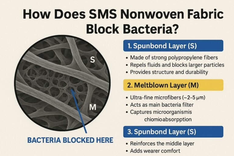 🧬 How Does SMS Nonwoven Fabric Block Bacteria?